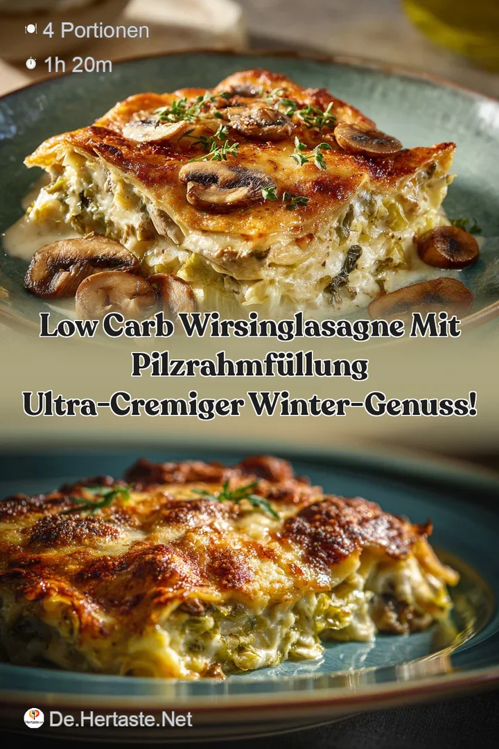 Low Carb Wirsinglasagne mit Pilzrahmf&uuml;llung Ultra-cremiger Winter-Genuss!
