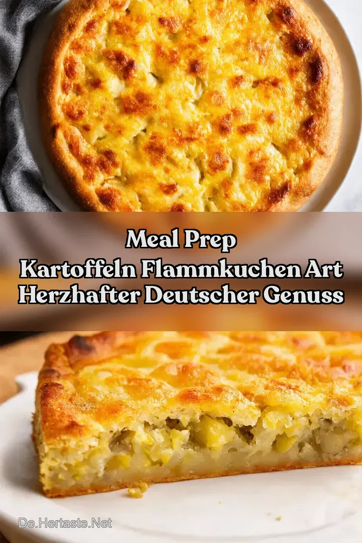 Meal Prep Kartoffeln Flammkuchen Art Herzhafter Deutscher Genuss