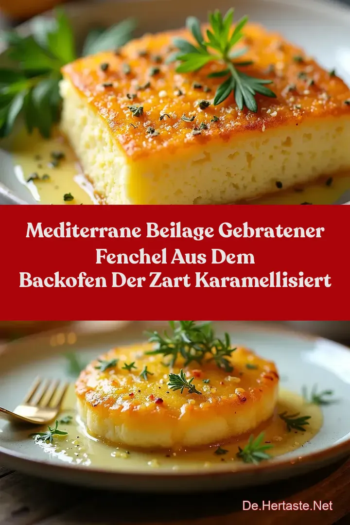 Mediterrane Beilage Gebratener Fenchel aus dem Backofen der zart karamellisiert