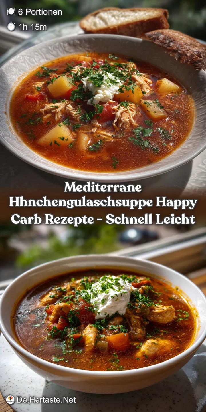 Mediterrane Hhnchengulaschsuppe Happy Carb Rezepte - Schnell Leicht