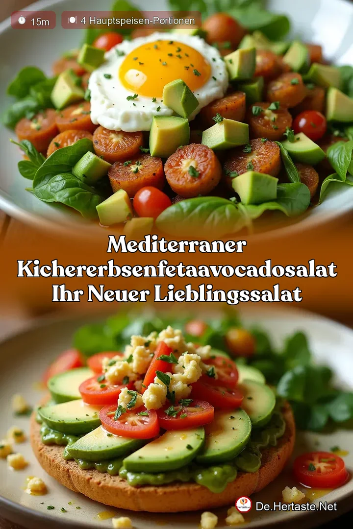 Mediterraner KichererbsenFetaAvocadoSalat Ihr neuer Lieblingssalat