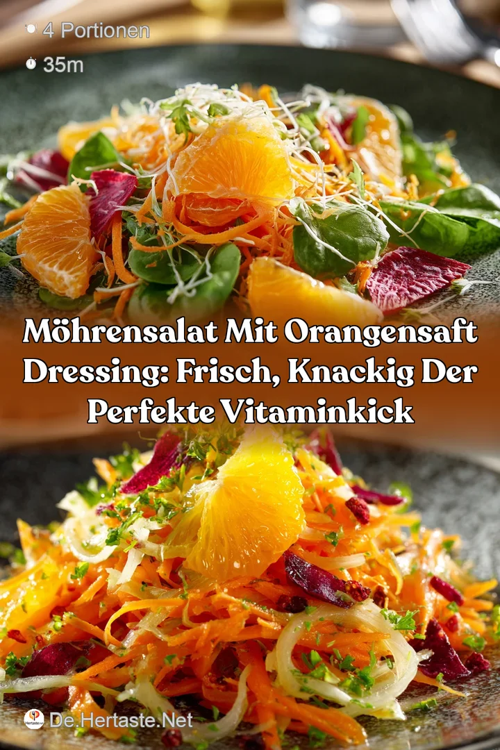M&ouml;hrensalat mit Orangensaft Dressing: Frisch knackig der perfekte Vitaminkick