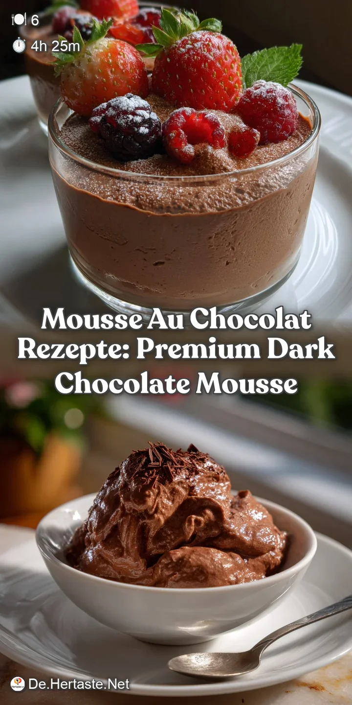 Close-up of a rich, glossy chocolate mousse, the creamy texture promising a melt-in-your-mouth experience, a true indulgence.