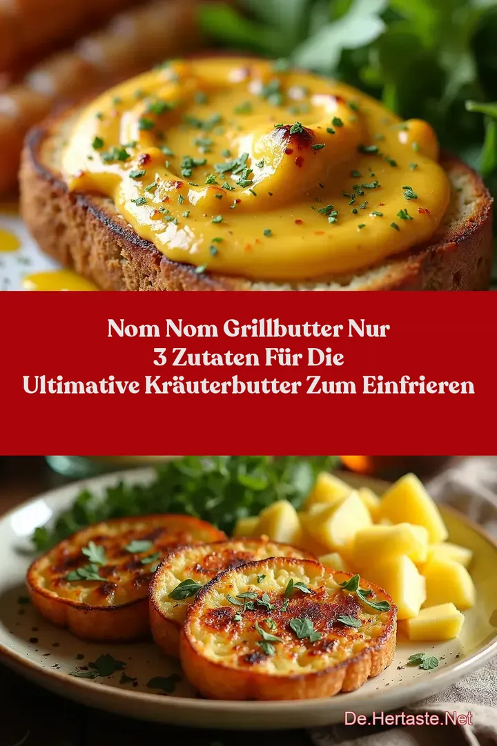 Nom Nom Grillbutter Nur 3 Zutaten f&uuml;r die ultimative Kr&auml;uterbutter zum Einfrieren