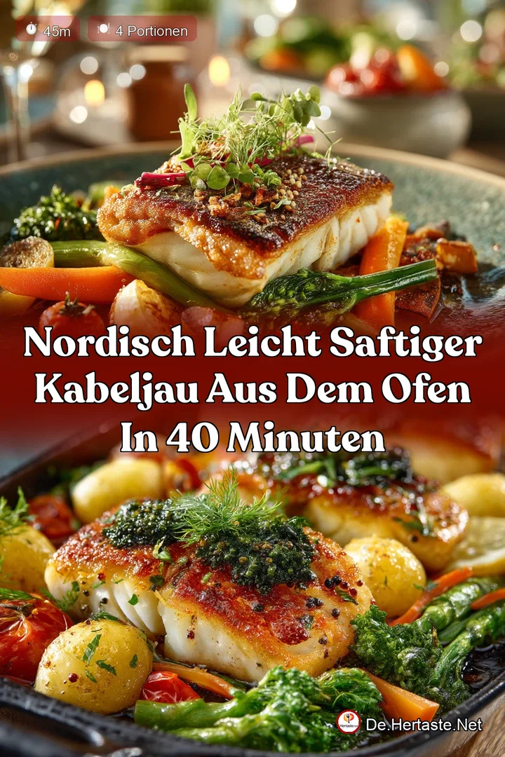 Nordisch Leicht Saftiger Kabeljau aus dem Ofen in 40 Minuten