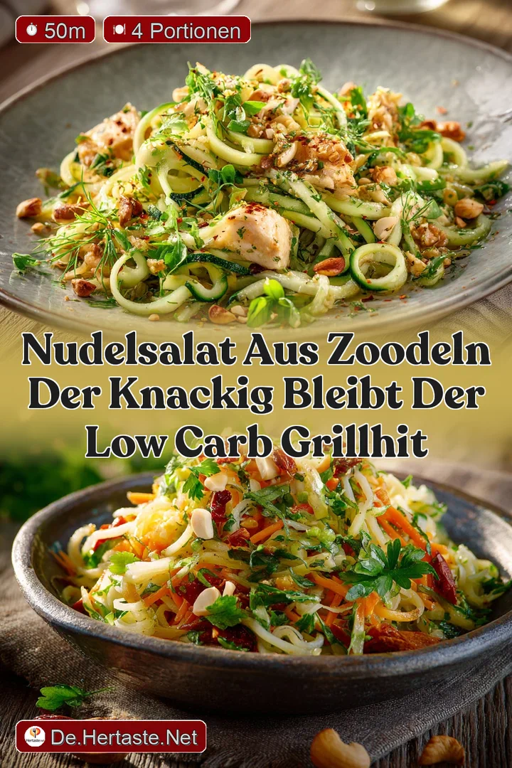 Nudelsalat aus Zoodeln der knackig bleibt Der Low Carb GrillHit