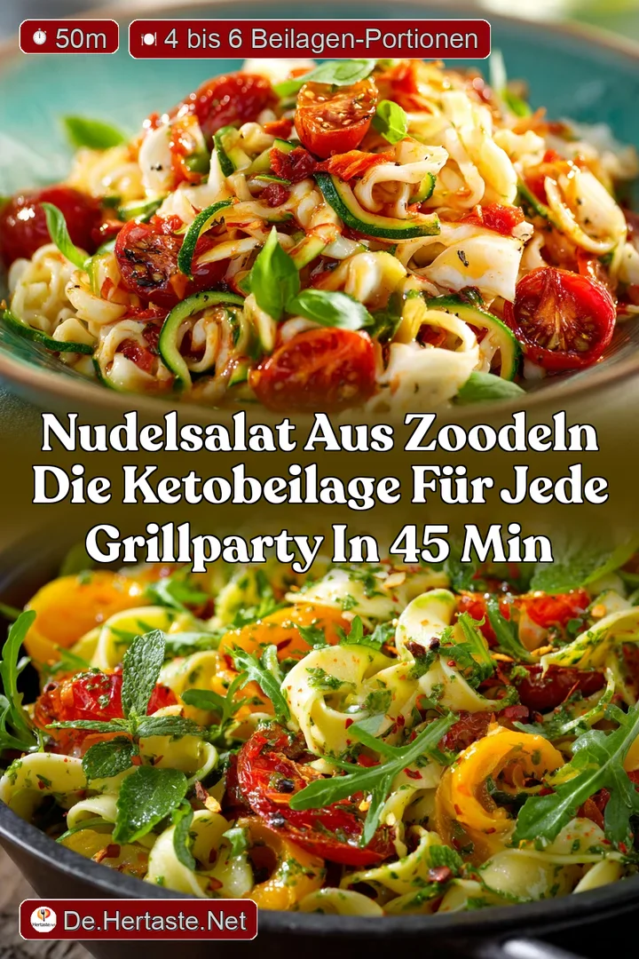 Nudelsalat aus Zoodeln Die KetoBeilage f&uuml;r jede Grillparty In 45 Min