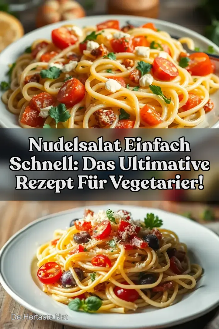 Nudelsalat Einfach Schnell: Das Ultimative Rezept f&uuml;r Vegetarier!