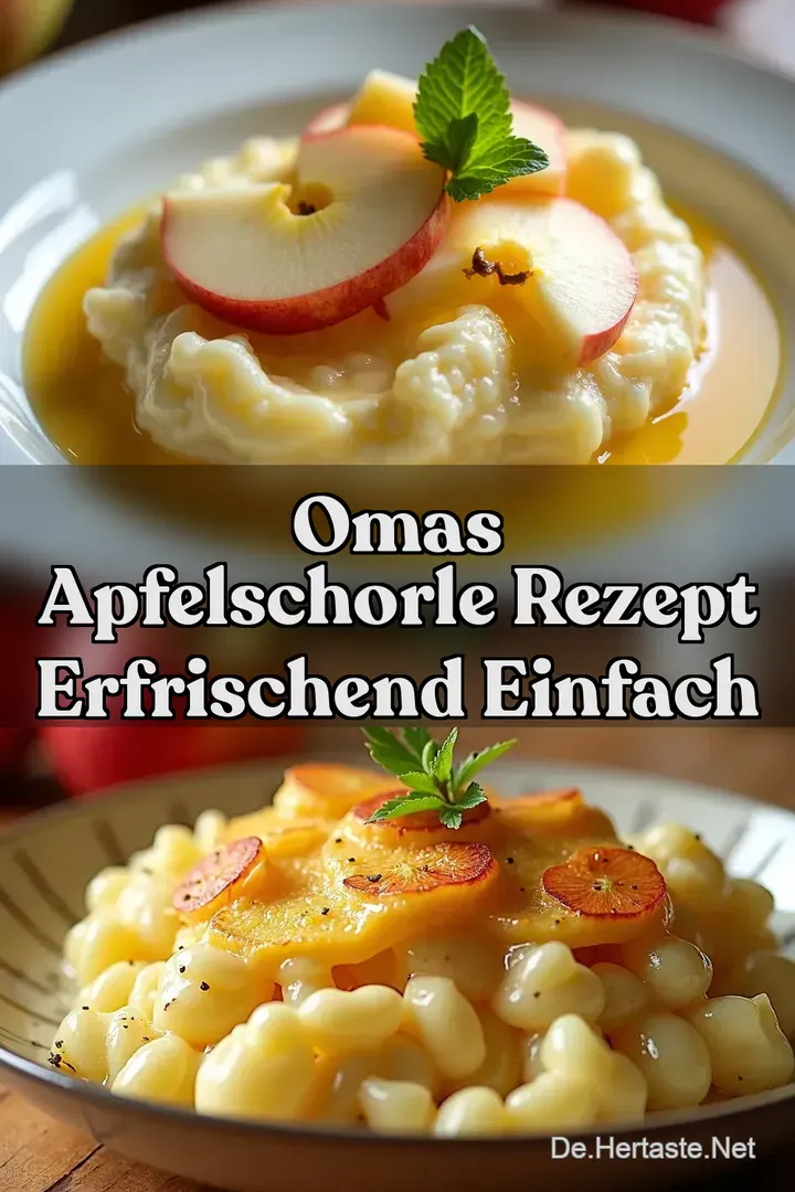 Omas Apfelschorle Rezept Erfrischend Einfach