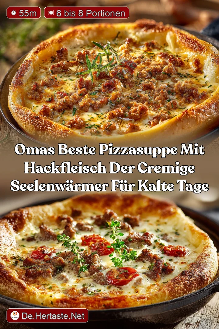 Omas beste Pizzasuppe mit Hackfleisch Der cremige Seelenw&auml;rmer f&uuml;r kalte Tage