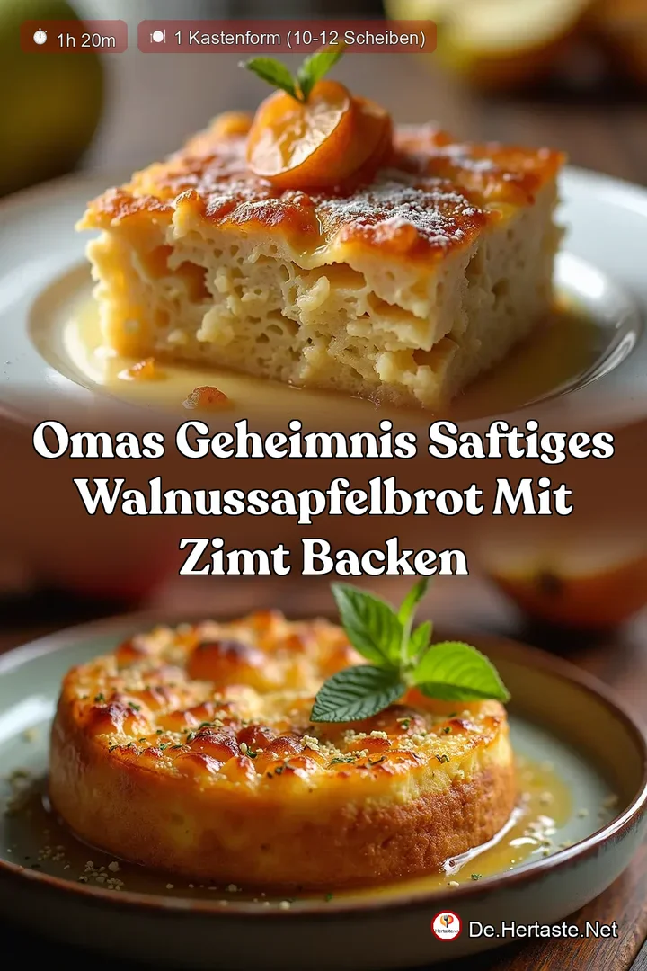 Omas Geheimnis Saftiges WalnussApfelBrot mit Zimt backen