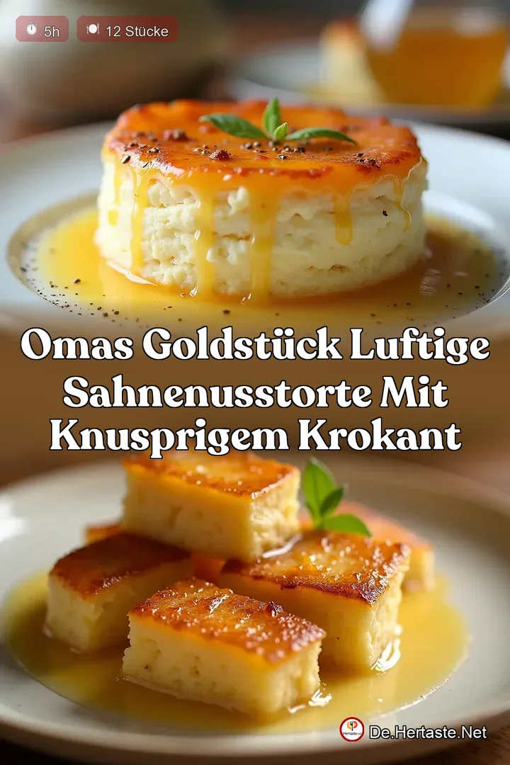 Omas Goldst&uuml;ck Luftige SahneNusstorte mit knusprigem Krokant