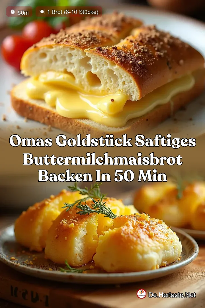 Omas Goldst&uuml;ck Saftiges ButtermilchMaisbrot backen In 50 Min