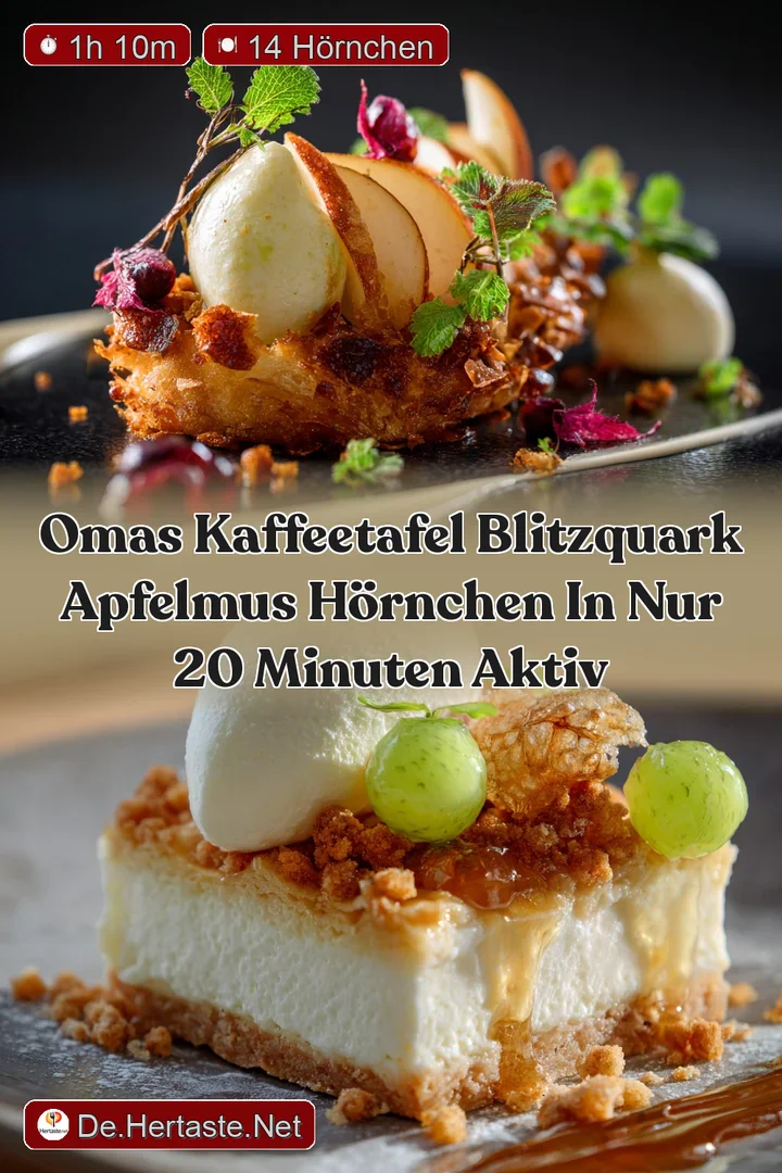 Omas Kaffeetafel BlitzQuark Apfelmus H&ouml;rnchen in nur 20 Minuten aktiv