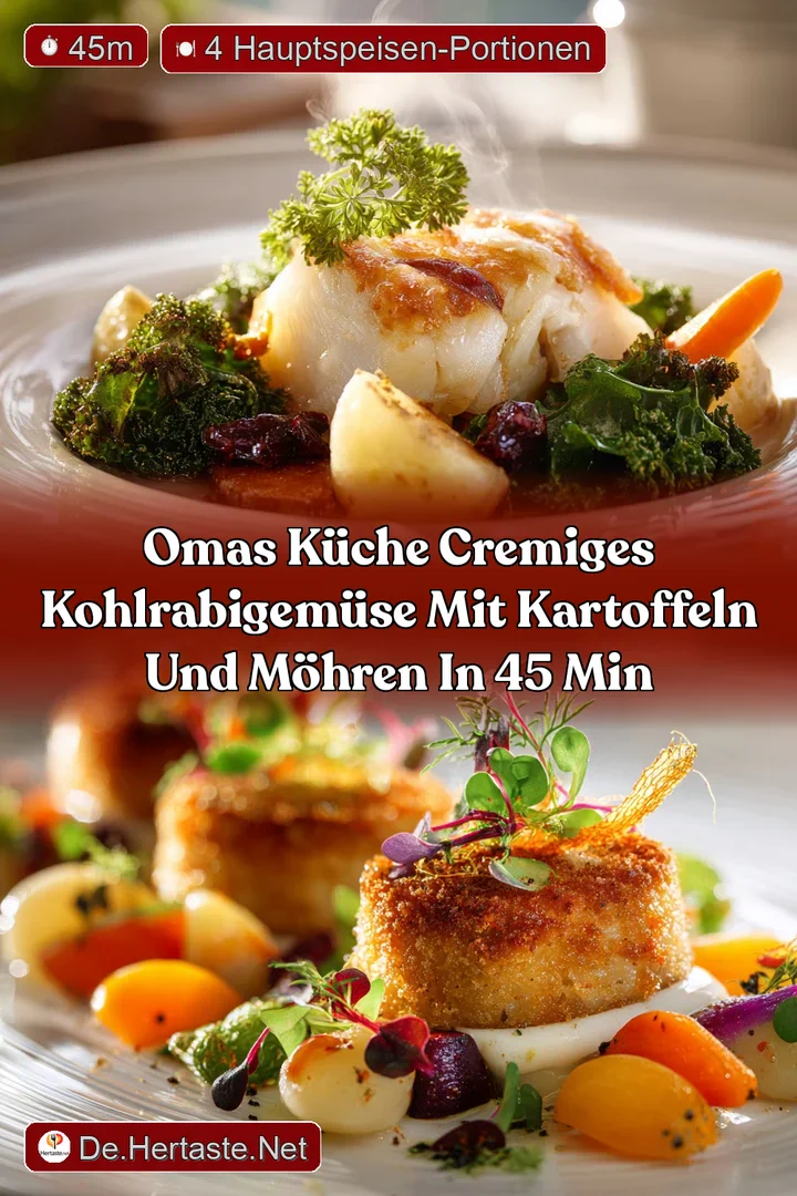 Omas K&uuml;che Cremiges Kohlrabigem&uuml;se mit Kartoffeln und M&ouml;hren in 45 Min
