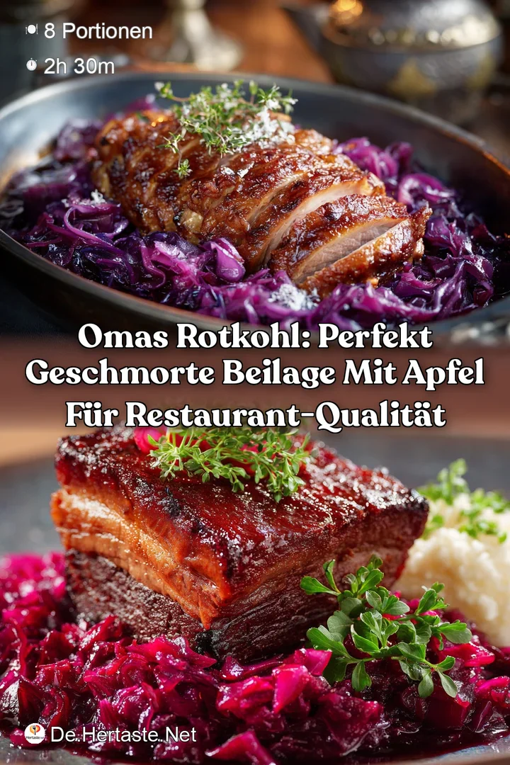Omas Rotkohl: Perfekt geschmorte Beilage mit Apfel f&uuml;r Restaurant-Qualit&auml;t