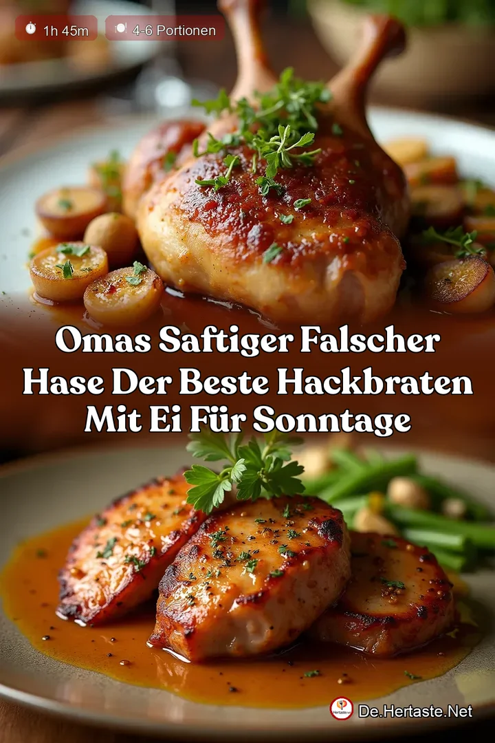 Omas Saftiger Falscher Hase Der Beste Hackbraten mit Ei f&uuml;r Sonntage
