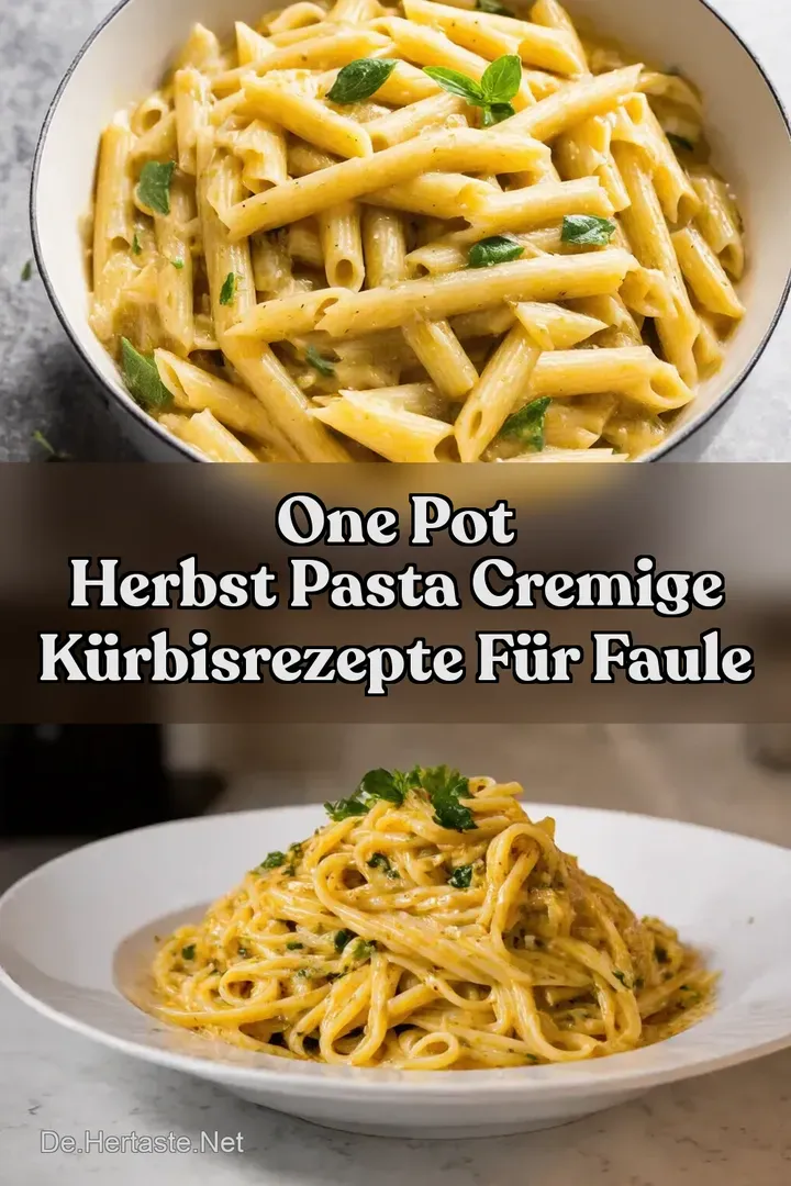 One Pot Herbst Pasta Cremige K&uuml;rbisrezepte f&uuml;r Faule