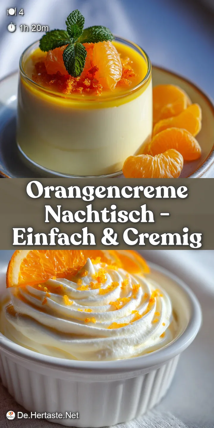 Close-up of creamy, pale orange dessert with a smooth texture. Topped with a vibrant candied orange slice with sugary crys...