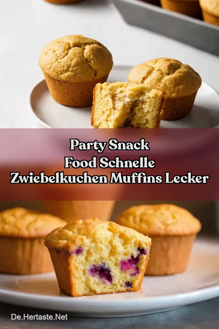 Party Snack Food Schnelle Zwiebelkuchen Muffins Lecker