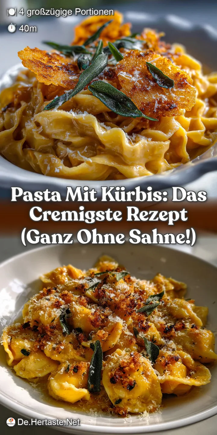 Pasta mit K&uuml;rbis: Das cremigste Rezept (ganz ohne Sahne!)