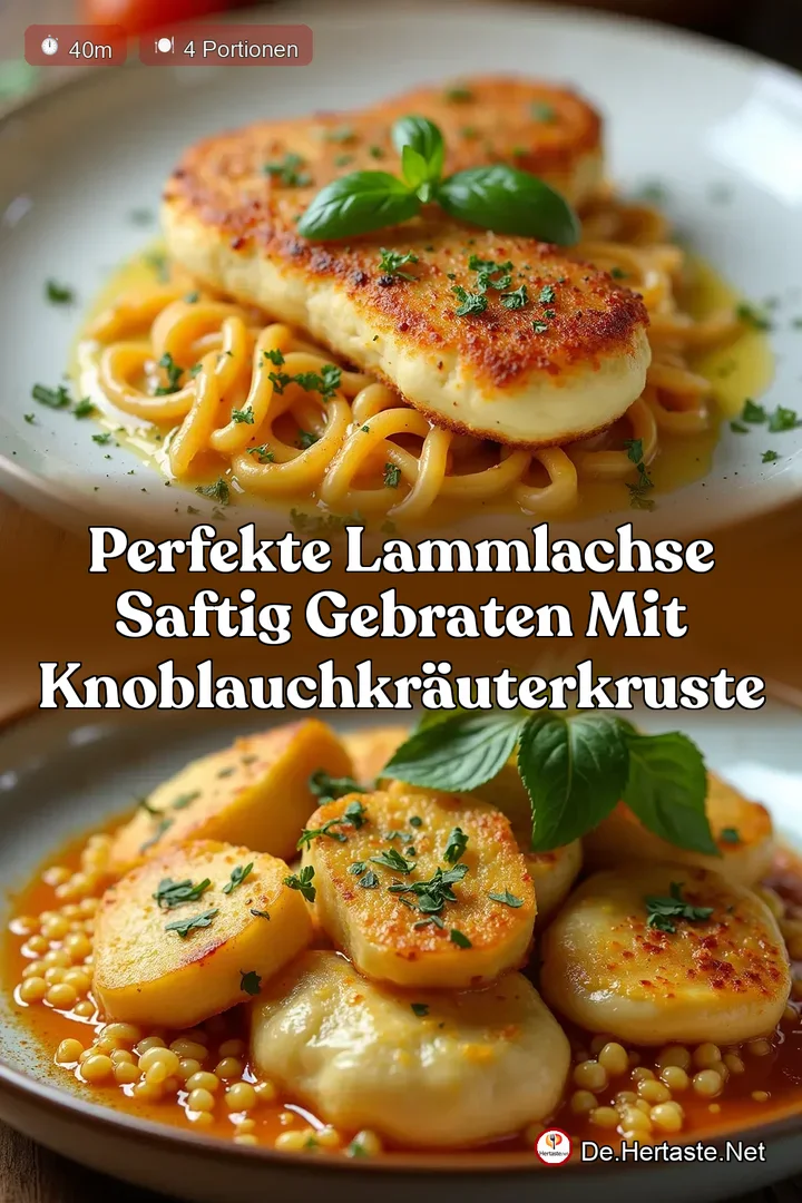 Perfekte Lammlachse Saftig Gebraten mit KnoblauchKr&auml;uterKruste