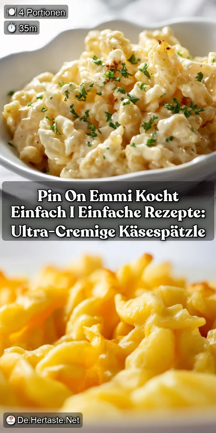 Pin on Emmi kocht einfach I Einfache Rezepte: Ultra-cremige K&auml;sesp&auml;tzle
