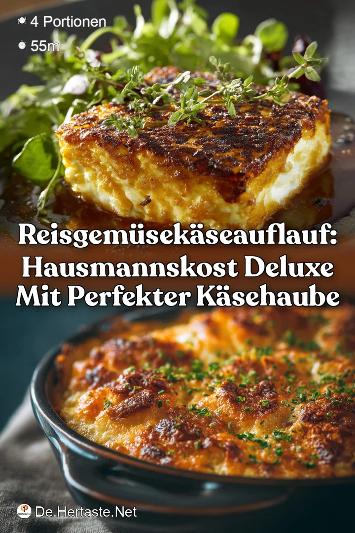 ReisGem&uuml;seK&auml;seAuflauf: Hausmannskost Deluxe mit perfekter K&auml;sehaube
