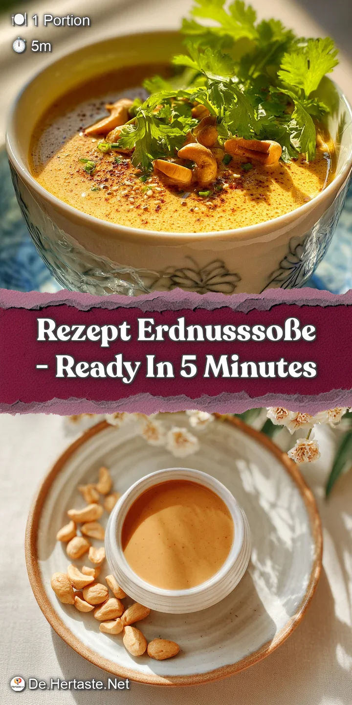 Close-up: Glossy peanut sauce clinging to noodles. Visible peanut pieces and chopped herbs add texture and tempting fresh ...