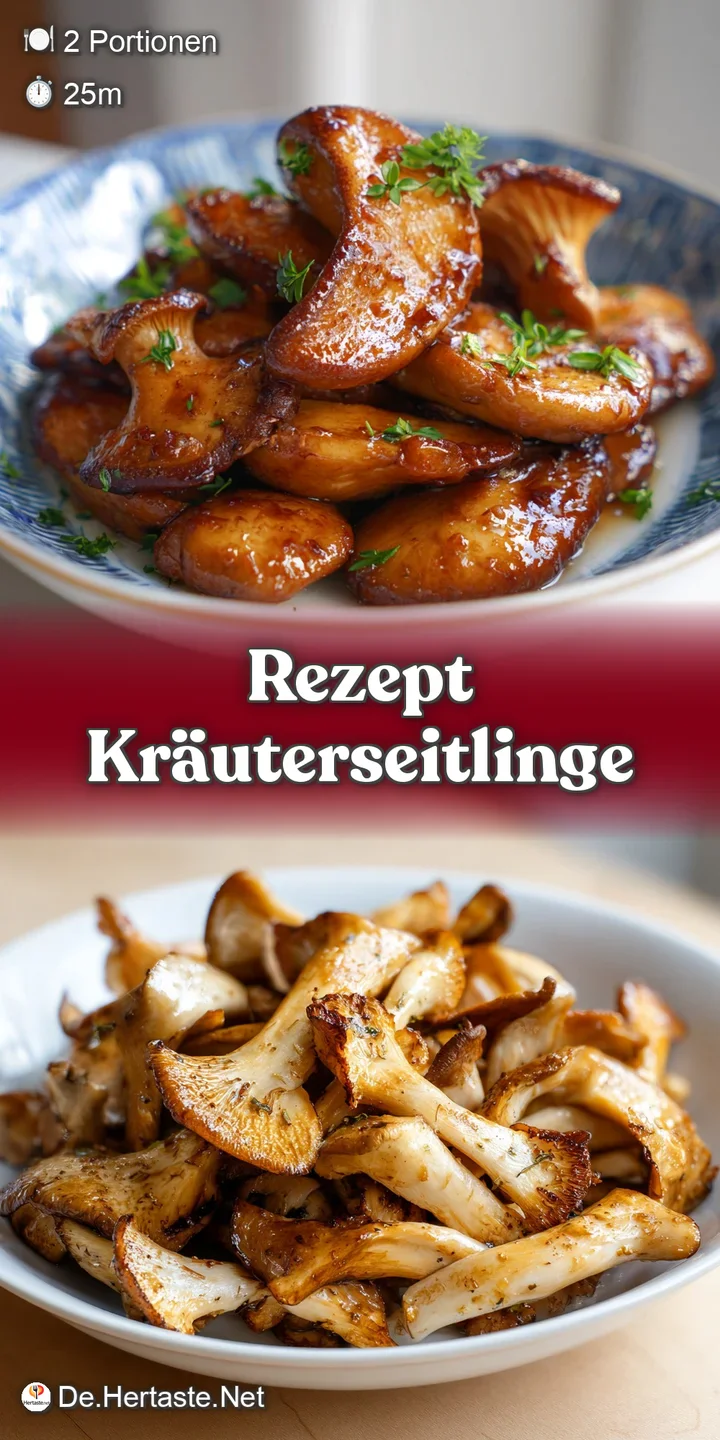 Close-up of a pan-fried king oyster mushroom: deeply golden edges and a tender, juicy-looking center. Glistening oil and h...