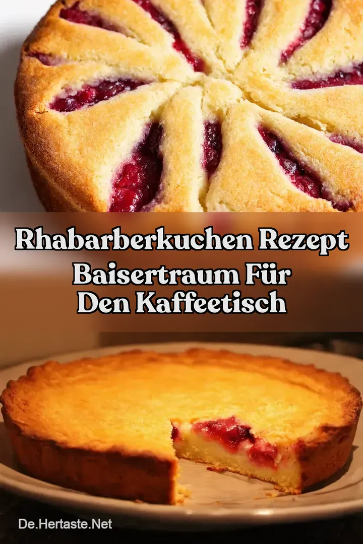 Rhabarberkuchen Rezept BaiserTraum f&uuml;r den Kaffeetisch