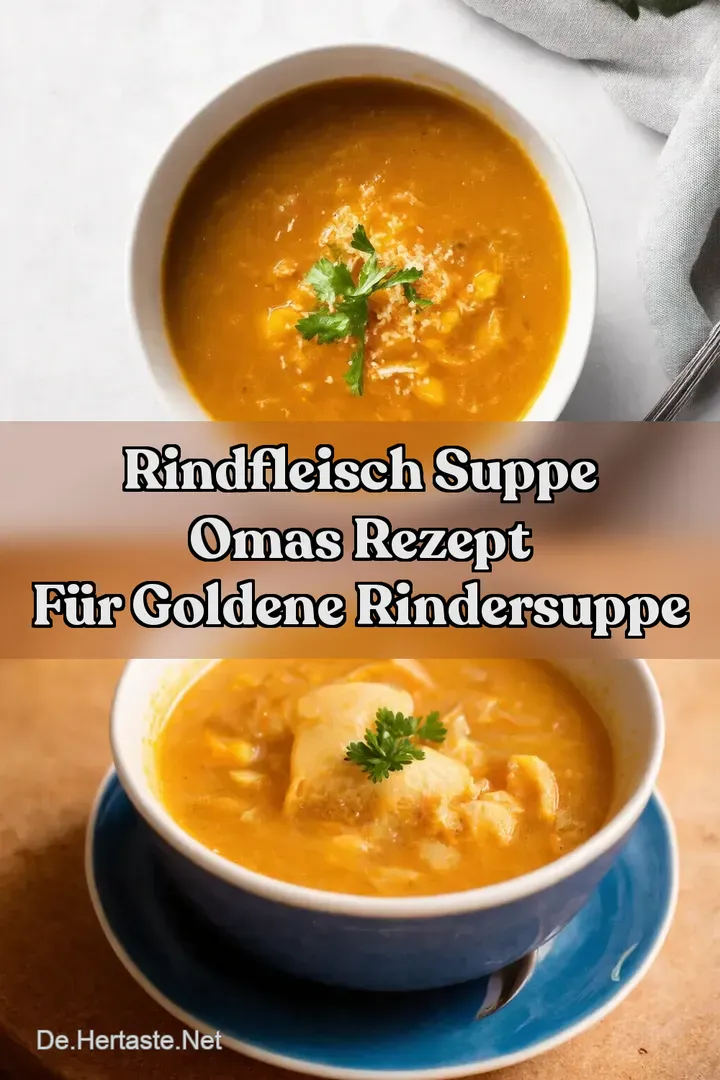 Rindfleisch Suppe Omas Rezept f&uuml;r Goldene Rindersuppe