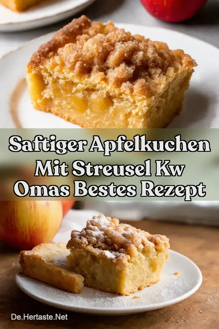 Saftiger Apfelkuchen mit Streusel kw Omas bestes Rezept