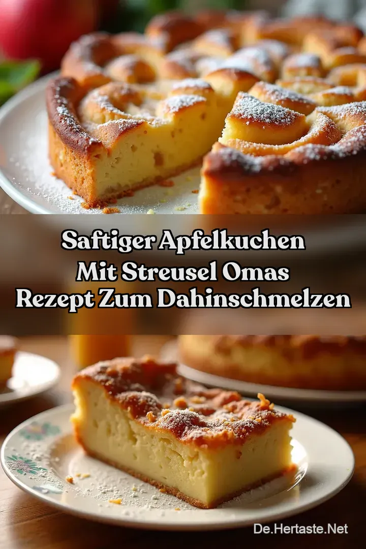 Saftiger Apfelkuchen mit Streusel Omas Rezept zum Dahinschmelzen