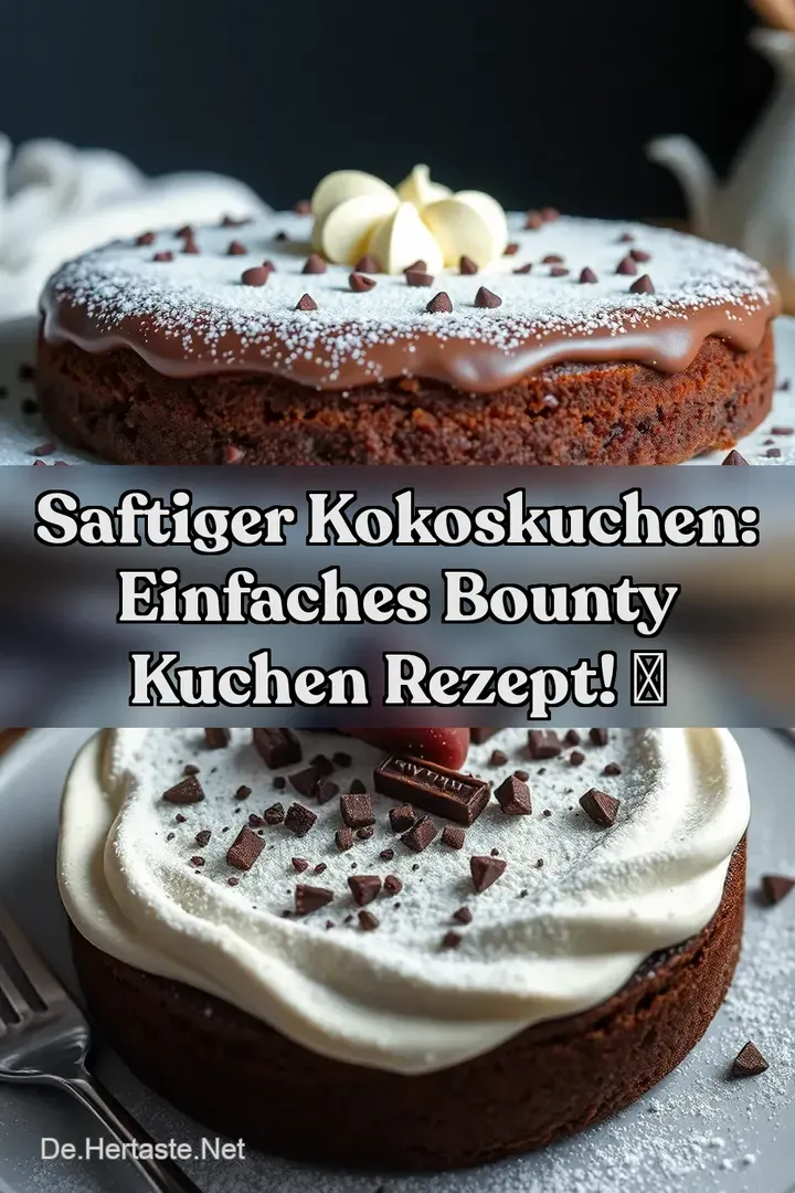 Saftiger Kokoskuchen: Einfaches Bounty Kuchen Rezept! ✨