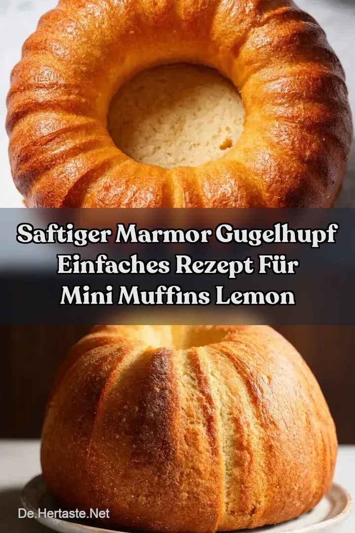 Saftiger Marmor Gugelhupf Einfaches Rezept f&uuml;r Mini Muffins Lemon
