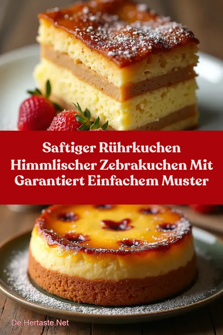 Saftiger R&uuml;hrkuchen Himmlischer Zebrakuchen mit garantiert einfachem Muster