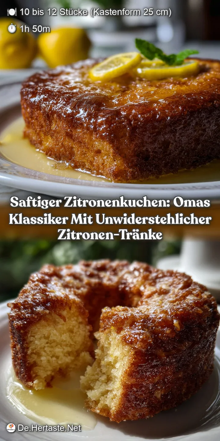 Saftiger Zitronenkuchen: Omas Klassiker mit unwiderstehlicher Zitronen-Tr&auml;nke