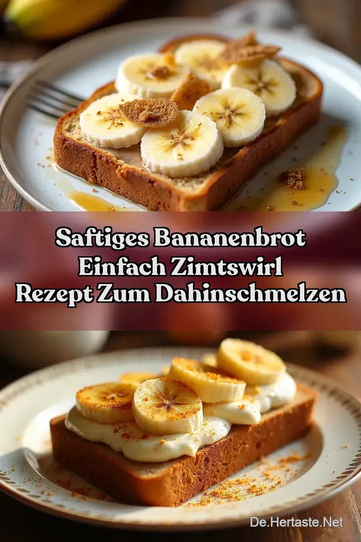 Saftiges Bananenbrot Einfach ZimtSwirl Rezept zum Dahinschmelzen