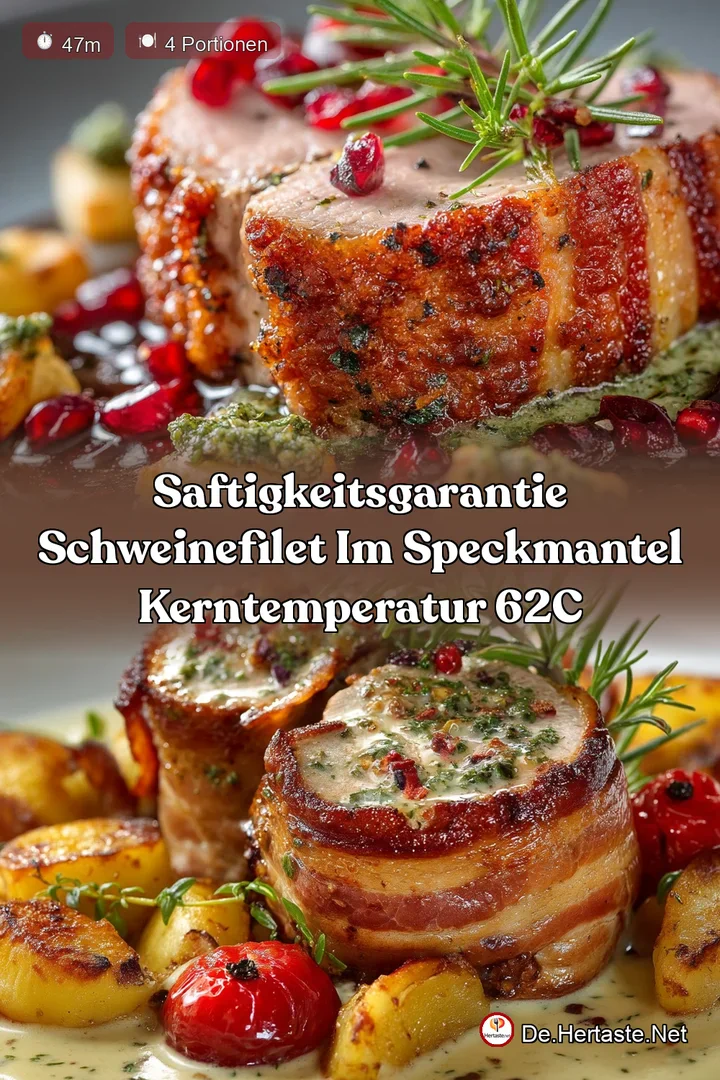 SaftigkeitsGarantie Schweinefilet im Speckmantel Kerntemperatur 62C