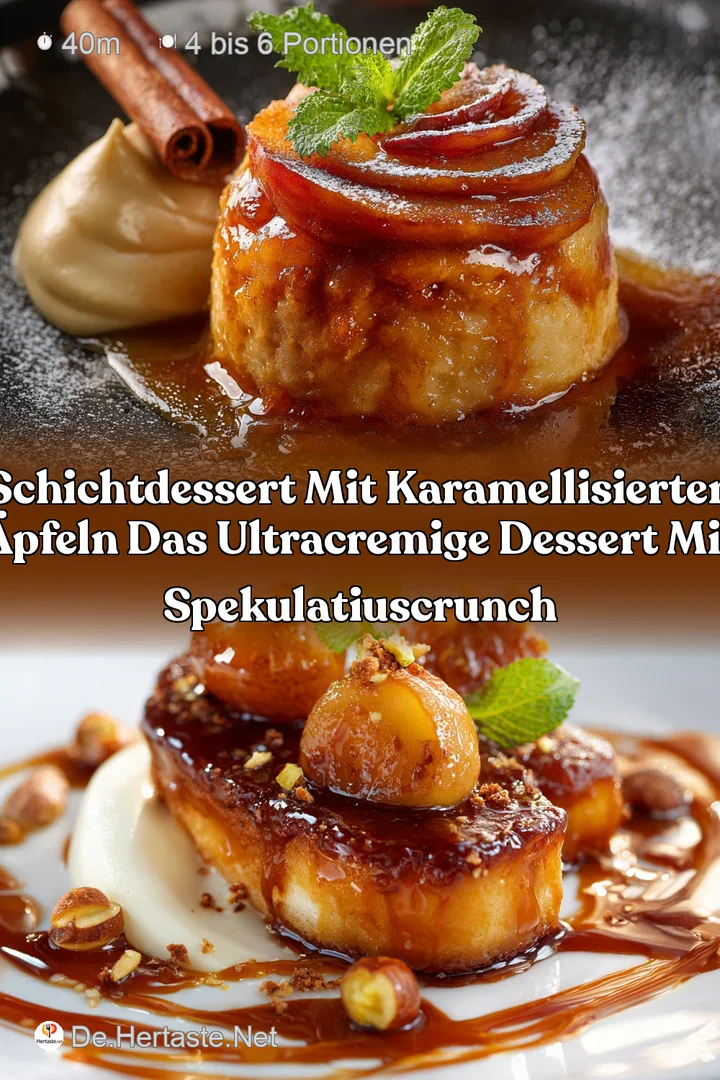 Schichtdessert mit karamellisierten &Auml;pfeln Das ultracremige Dessert mit SpekulatiusCrunch