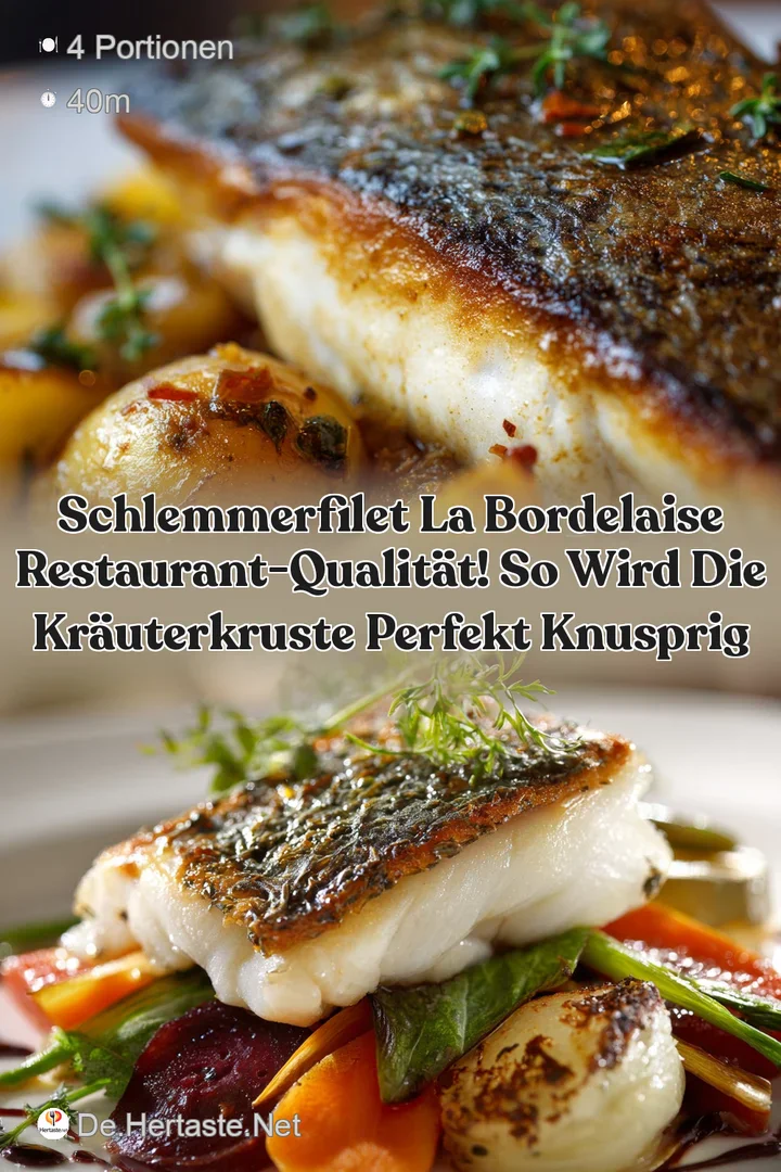 Schlemmerfilet la Bordelaise Restaurant-Qualit&auml;t! So wird die Kr&auml;uterkruste perfekt knusprig