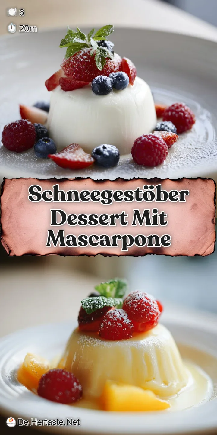 Close-up showcases the snowy white peaks of mascarpone cream, rich cocoa dusting, and the delicate fruit adding pops of co...