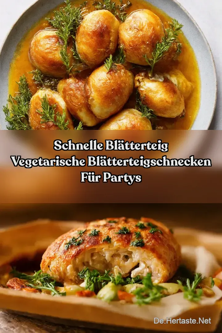 Schnelle Bl&auml;tterteig Vegetarische Bl&auml;tterteigschnecken f&uuml;r Partys