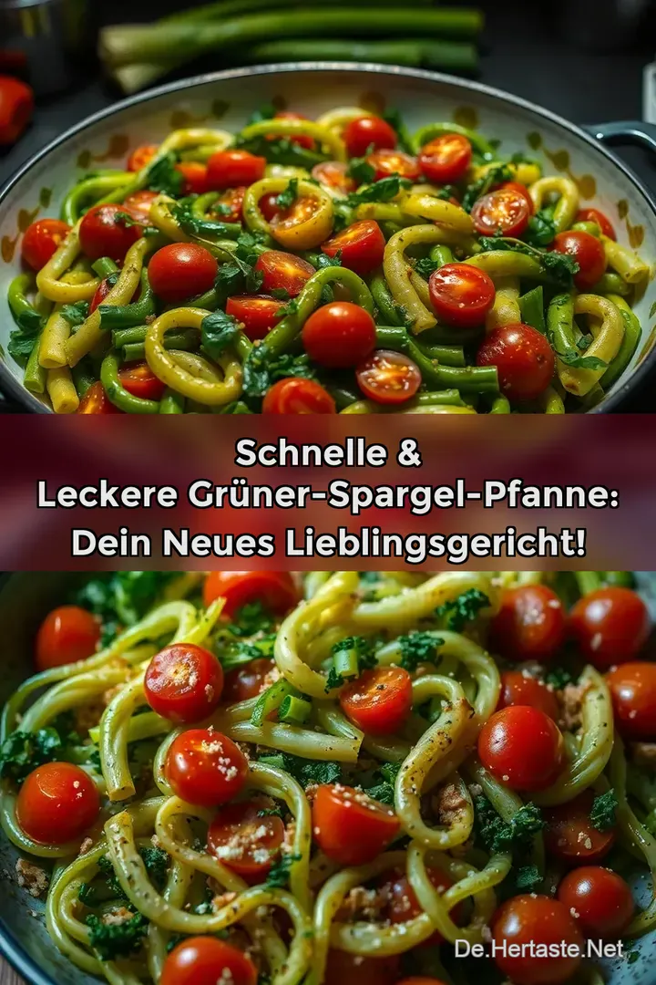 Schnelle & Leckere Gr&uuml;ner-Spargel-Pfanne: Dein neues Lieblingsgericht!