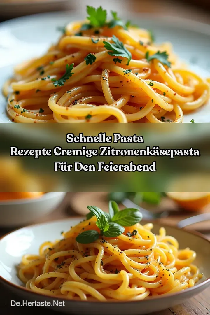 Schnelle Pasta Rezepte Cremige ZitronenK&auml;sePasta f&uuml;r den Feierabend