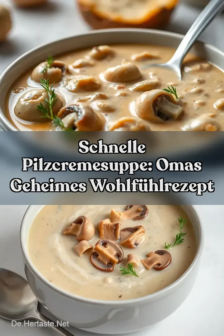 Schnelle Pilzcremesuppe: Omas Geheimes Wohlf&uuml;hlrezept