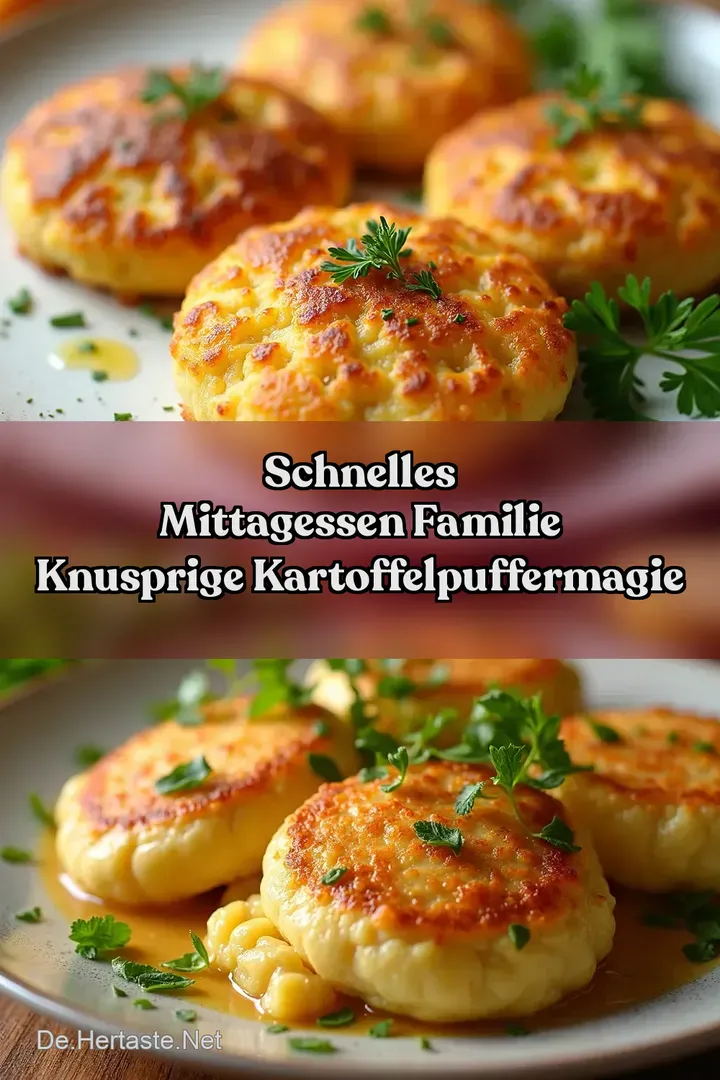 Schnelles Mittagessen Familie Knusprige KartoffelpufferMagie