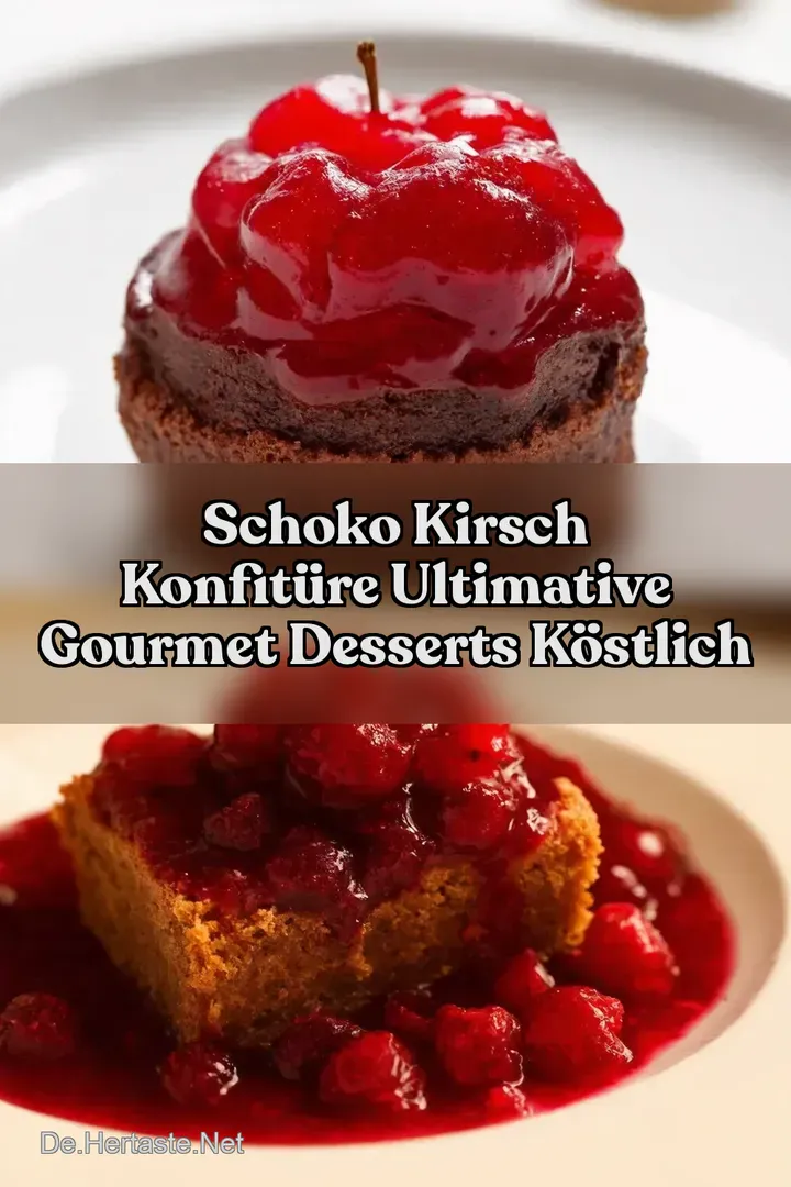 Schoko Kirsch Konfit&uuml;re Ultimative Gourmet Desserts K&ouml;stlich
