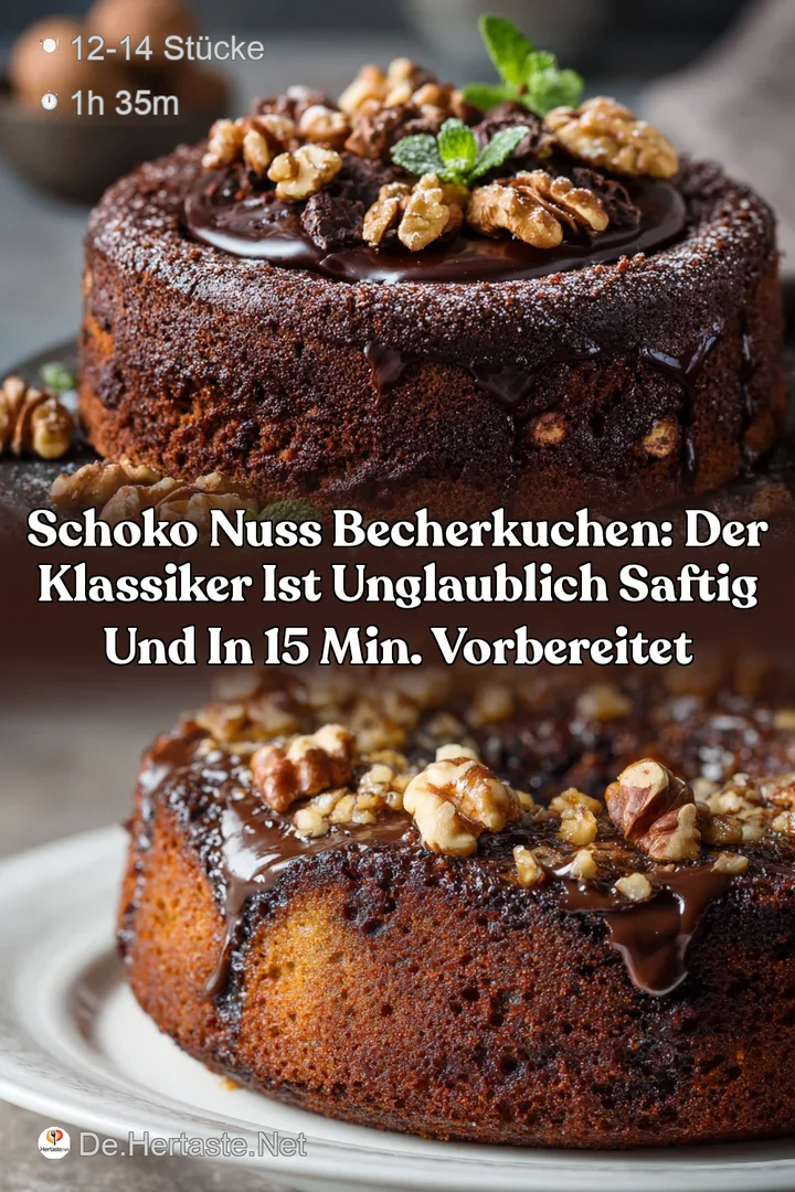 Schoko Nuss Becherkuchen: Der Klassiker ist unglaublich saftig und in 15 Min. vorbereitet